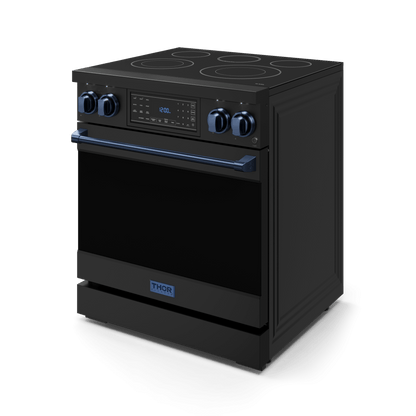 THOR KITCHEN RSE30BBLU 30 Inch Professional Electric Range With Tilt Panel Touch Control I...
