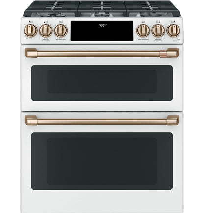CAFE C2S950P4MW2 Cafe 30"" Slide-in Front Control Dual-fuel Double Oven With CO...