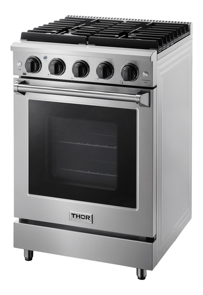 THOR KITCHEN LRG2401U Thor Kitchen 24 Inch Freestanding Gas Range In Stainless Steel