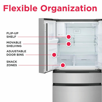 FRIGIDAIRE FRMS2733AV Frigidaire 26 Cu. Ft. Standard-depth 4-door French Door Refrigerator