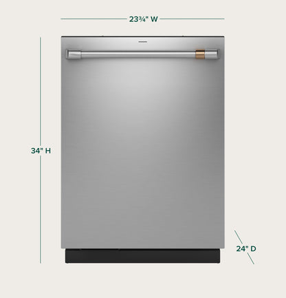 CAFE CDT888P2VS1 Cafe Customfit Energy Star Stainless Interior Smart DISHW...