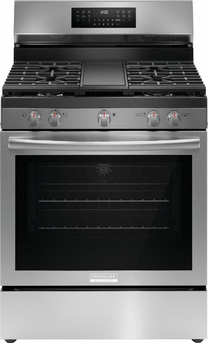 FRIGIDAIRE GCRG3060BF Frigidaire Gallery 30"" Rear Control Gas Range With Total Convection
