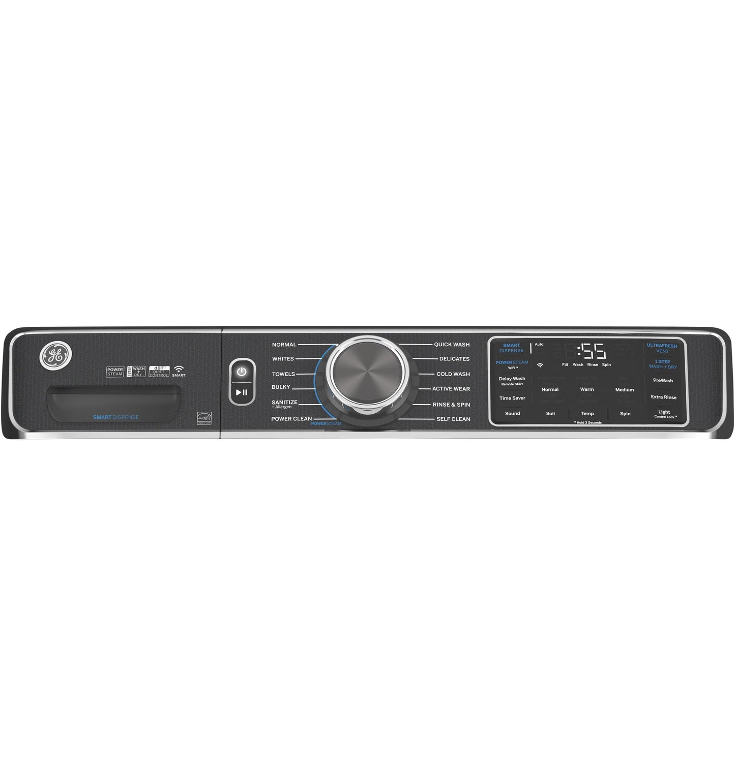 GE APPLIANCES GFW850SSNWW Ge 5.0 Cu. Ft. Capacity Smart Front Load Energy Star Steam WA...