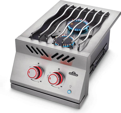 NAPOLEON BBQ BIB12RTNSS Built-in 700 Series Inline Dual Range Top Burner With Stainless STE...
