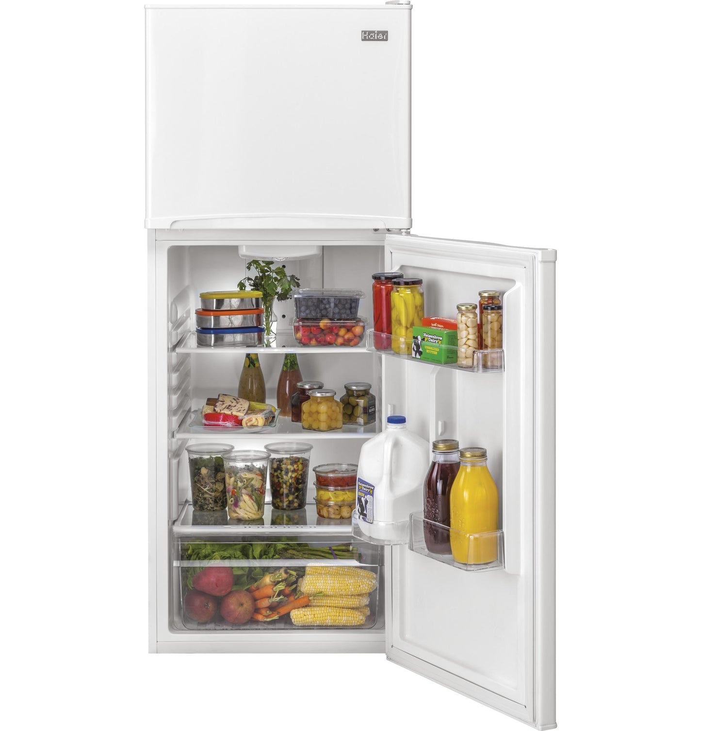 HAIER HA10TG21SW Haier 9.8 Cu. Ft. Top Mount Refrigerator - White