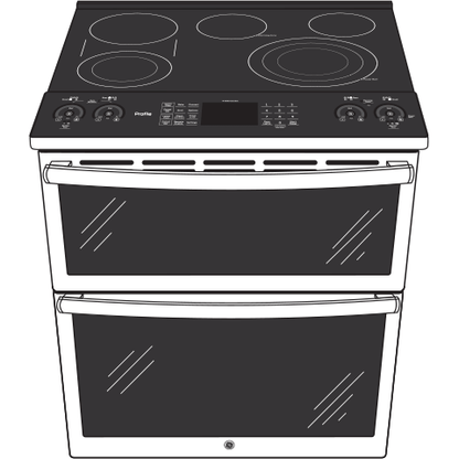 GE APPLIANCES PS960YPFS GE Profile 30"" Smart Slide-in Electric Double Oven Convection F...