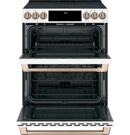 CAFE CES750P4MW2 Cafe 30"" Slide-in Front Control Radiant and Convection DOUBLE...