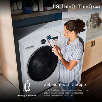 LG WM5500HWA 5.0 Cu. Ft. MEGA Capacity Smart Front Load Energy Star Washer With ...