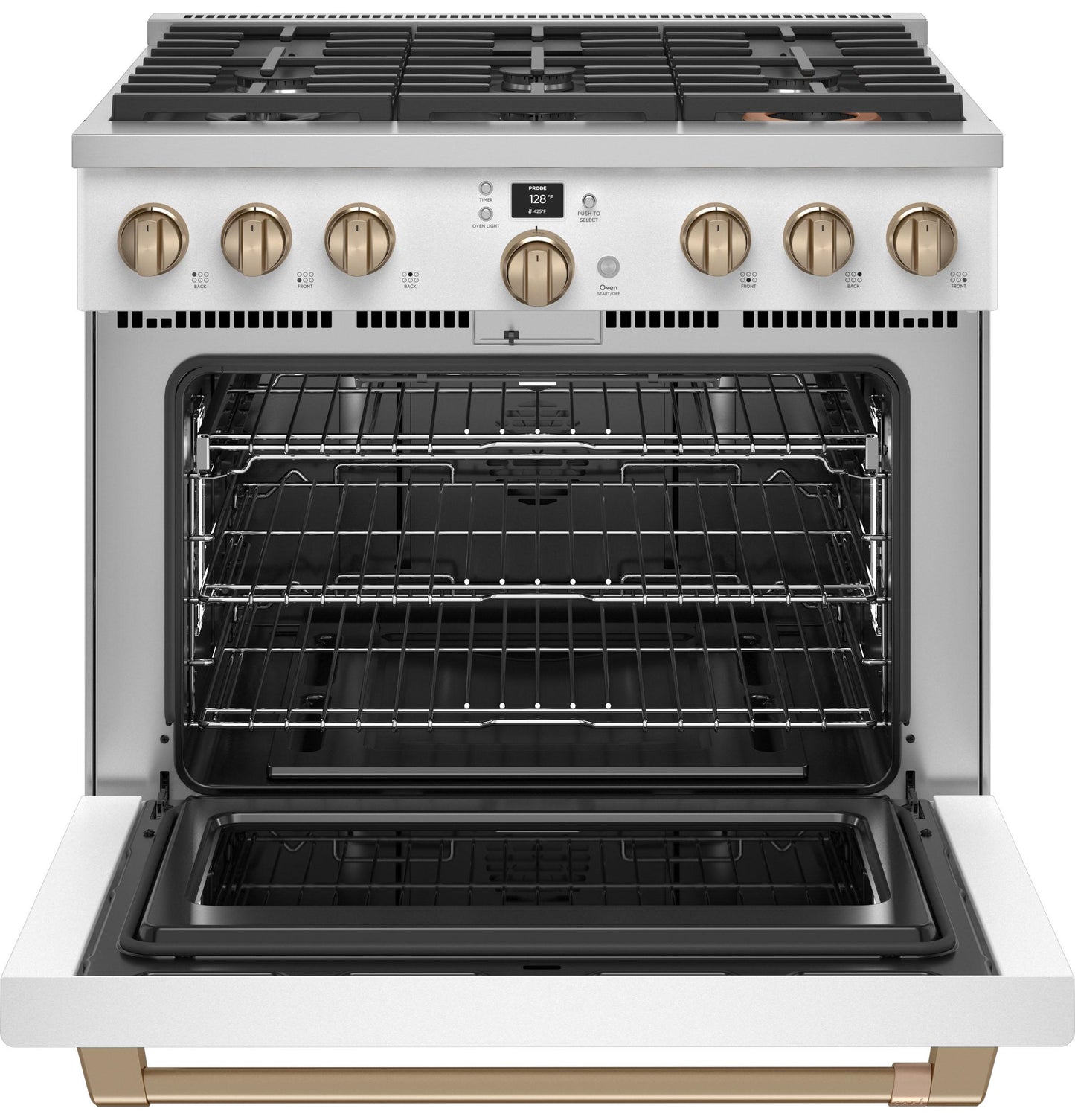 CAFE CGY366P4TW2 Cafe 36"" Smart All-gas Commercial-style Range With 6 Burners ...