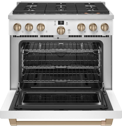 CAFE CGY366P4TW2 Cafe 36"" Smart All-gas Commercial-style Range With 6 Burners ...