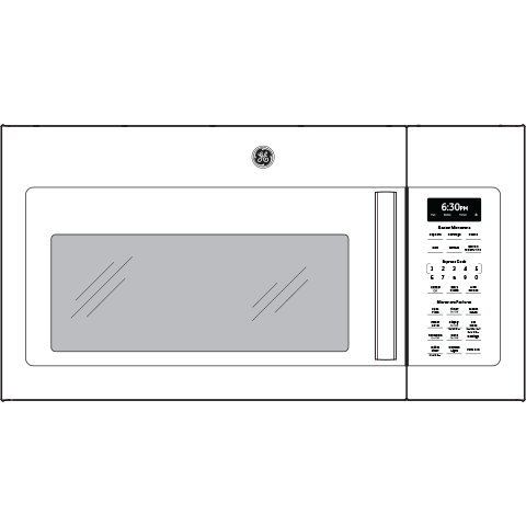 GE APPLIANCES JVM7195DKWW Ge Series 1.9 Cu. Ft. Over-the-range Sensor Microwave Oven