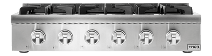 THOR KITCHEN HRT3618ULP 36 Inch Professional Gas Rangetop In Stainless Steel - Liquid Propane