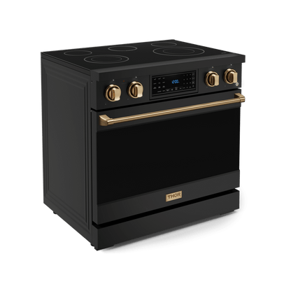 THOR KITCHEN RSE36BBRZ 36 Inch Professional Electric Range With Tilt Panel Touch Control I...