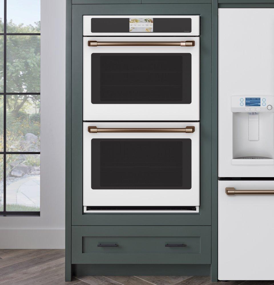 GE APPLIANCES CTD90DP4NW2 Cafe Professional Series 30"" Built-in Convection Double Wall ...