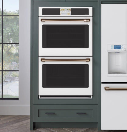 GE APPLIANCES CTD90DP4NW2 Cafe Professional Series 30"" Built-in Convection Double Wall ...