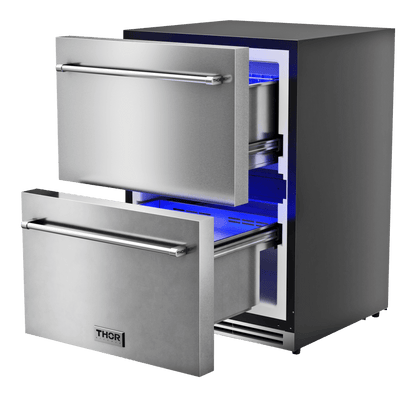 THOR KITCHEN TRZ24U 24-inch Indoor Outdoor Freezer Drawer In Stainless Steel - Trz24u