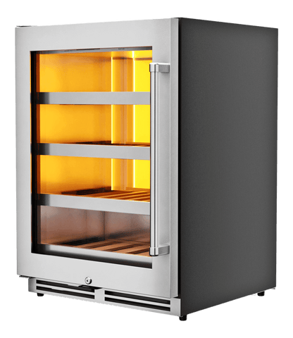 THOR KITCHEN TWC24ULLH 24 Inch Single Zone Wine Cooler, Left Swing, 45 Wine Bottle CAPACIT...