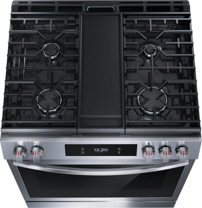 FRIGIDAIRE GCFG3060BF Frigidaire Gallery 30"" Front Control Gas Range With Total Convection