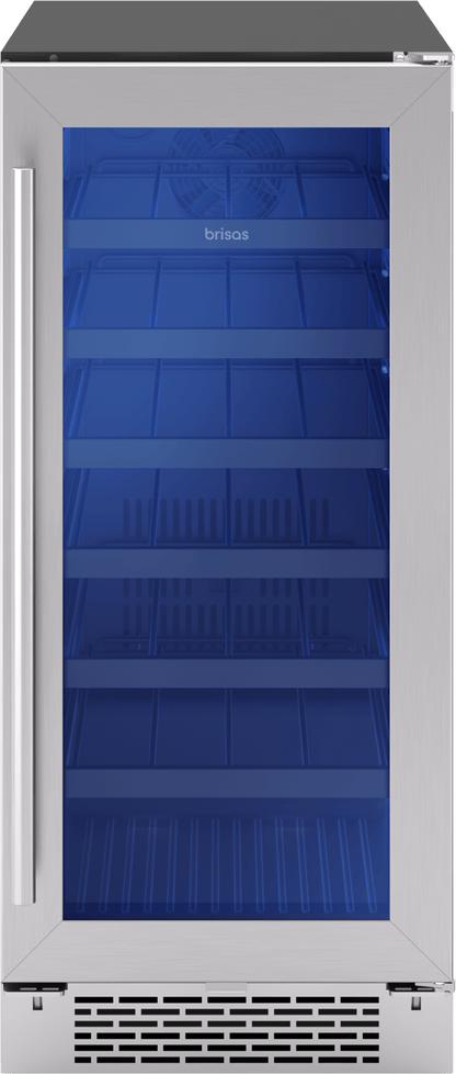 ZEPHYR BWN15C01AG Zephyr Brisas Wine Cooler, 15in Uc, Ss+gls, Rvs Dr, 1z