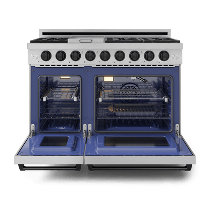 THOR KITCHEN RSG48ELPBLK 48 Inch Professional Lp Range With Tilt Panel Touch Control In STAI...
