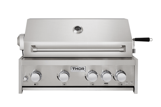THOR KITCHEN MK04SS304 30 Inch 4-burner Gas BBQ Grill With Rotisserie In Stainless Steel