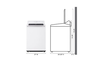 LG WT8200CW 5.0 Cu. Ft. MEGA Capacity Smart Top Load Washer With EASYUNLOAD...