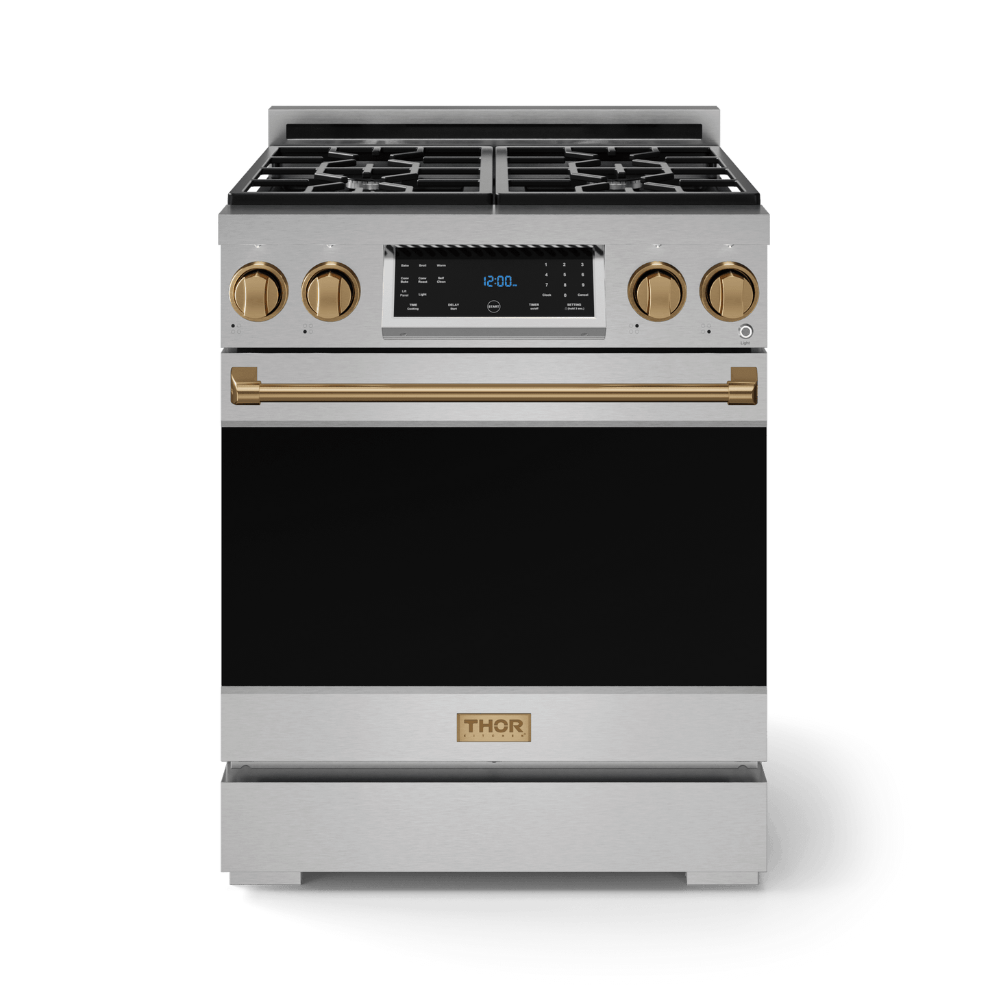 THOR KITCHEN RSG30BRZ 30 Inch Professional Gas Range With Tilt Panel Touch Control In STA...