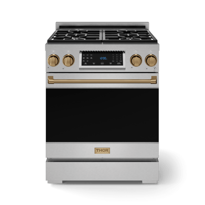 THOR KITCHEN RSG30BRZ 30 Inch Professional Gas Range With Tilt Panel Touch Control In STA...