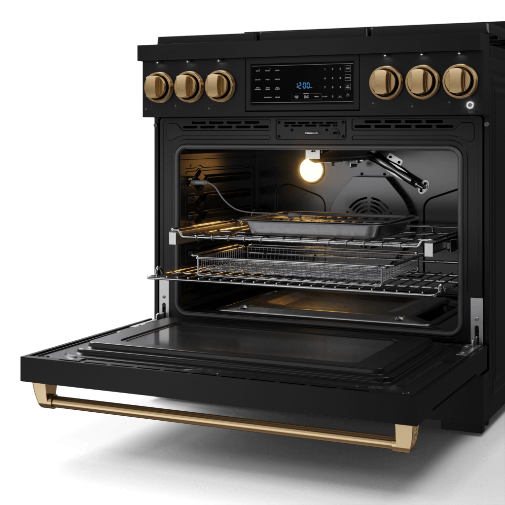 THOR KITCHEN RSG36BBRZ 36 Inch Professional Gas Range With Tilt Panel Touch Control In BLA...
