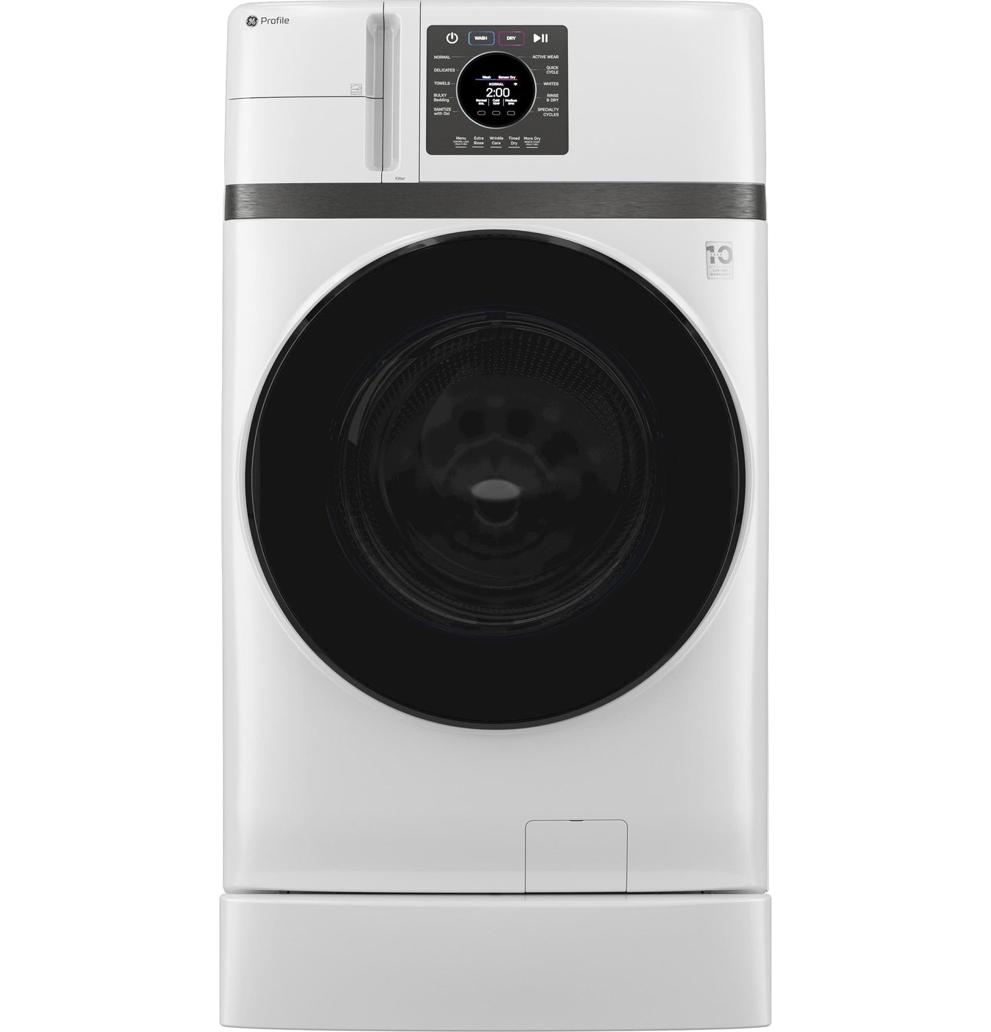 GE APPLIANCES PFQ83HSSWWW GE Profile Energy Star 4.6 Cu. Ft. Capacity Ultrafast Combo ...