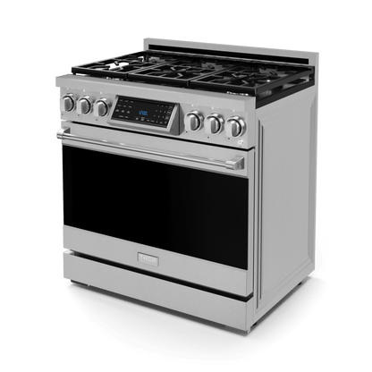 THOR KITCHEN RSG36LP 36 Inch Professional Lp Range With Tilt Panel Touch Control In STAI...