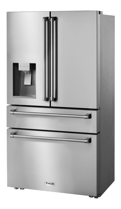 THOR KITCHEN TRF3601FD 36 Inch Professional French Door Refrigerator With Ice and Water DI...
