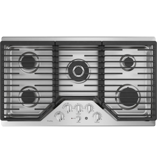 GE APPLIANCES PGP9036SLSS GE Profile Series 36"" Built-in Gas Cooktop