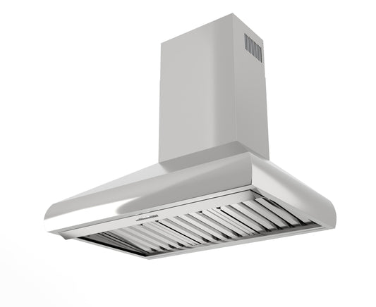 XO APPLIANCE XOVW48SC XO Appliance 48in Pro Wall Chimney Hood Ss Rounded Lip 600/395 Cfm