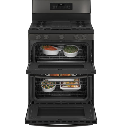 GE APPLIANCES PGB965BPTS GE Profile 30"" Free-standing Gas Double Oven Convection Range W...
