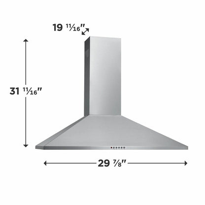 FRIGIDAIRE FHWC3055LS Frigidaire 30"" Stainless Canopy Wall-mounted Hood