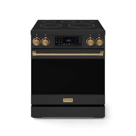 THOR KITCHEN RSE30BBRZ 30 Inch Professional Electric Range With Tilt Panel Touch Control I...