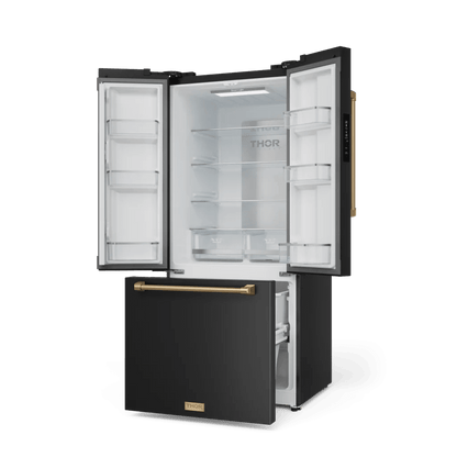 THOR KITCHEN RF3017FFD00BRZ 30 Inch 17.7 Cu Ft French Door Counter Depth Refrigerator With Ice ...