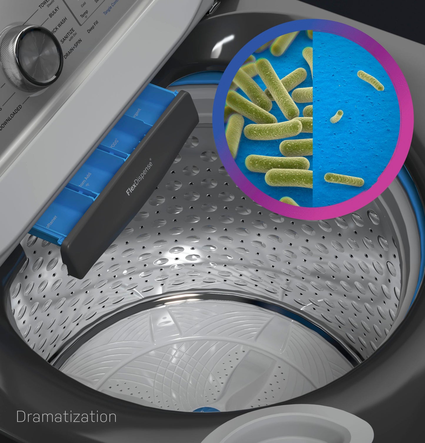 GE APPLIANCES PTW700BPTDG GE Profile 5.4 Cu. Ft. Capacity Washer With Smarter Wash TECHNO...