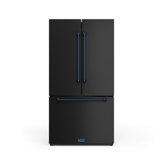 THOR KITCHEN RF3621CTD00BLU 36 Inch 20.3 Cu Ft French Door Counter Depth Refrigerator With Ice ...