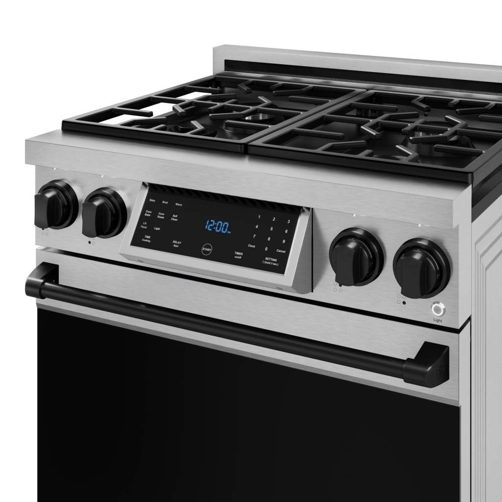 THOR KITCHEN RSG30BLK 30 Inch Professional Gas Range With Tilt Panel Touch Control In STA...
