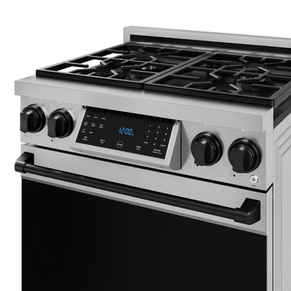 THOR KITCHEN RSG30BLK 30 Inch Professional Gas Range With Tilt Panel Touch Control In STA...