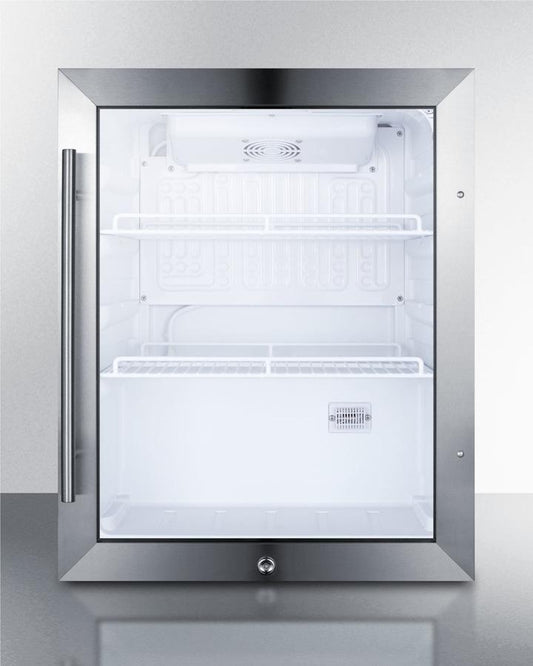 SUMMIT SCR314L Commercially Approved Countertop Beverage Cooler With Reversible GL...
