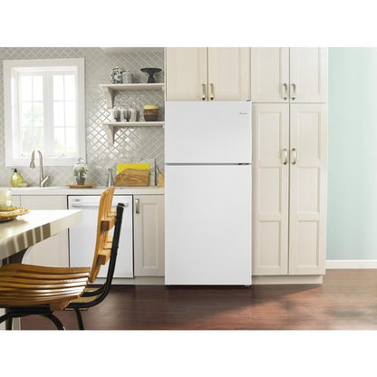 AMANA ART318FFDW 30-inch Wide Top-freezer Refrigerator With Glass Shelves - 18 Cu. F...