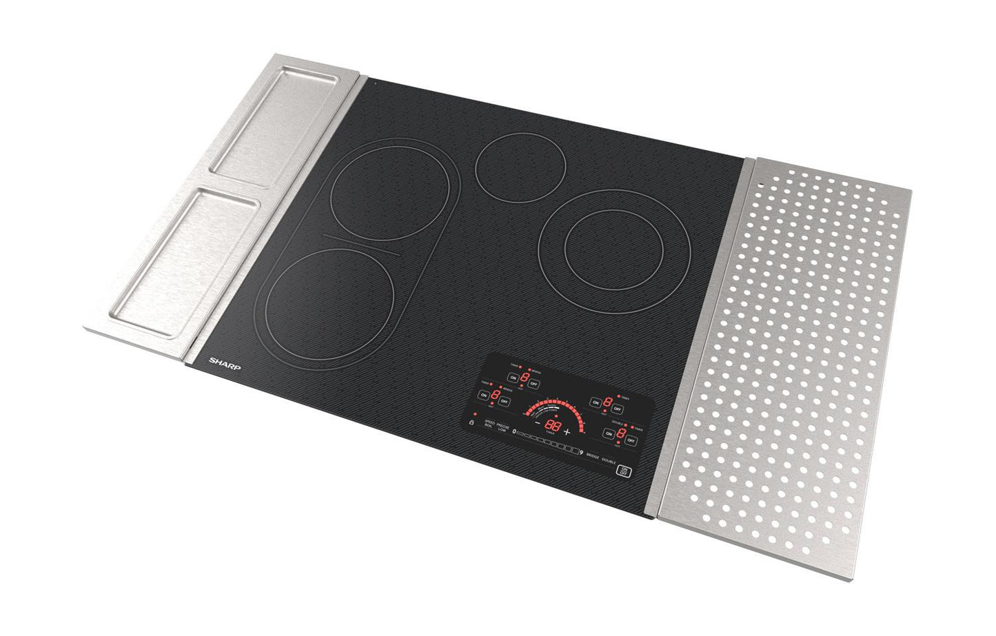 SHARP SCR2442FB Sharp 24"" Drop-in Radiant Cooktop With Side Accessories