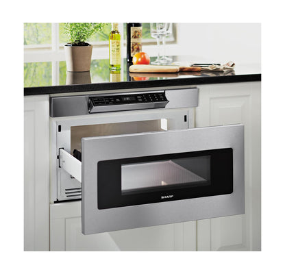 SHARP SMD3070ASY 30 In. 1.2 Cu. Ft. 950w Sharp Stainless Steel Microwave Drawer