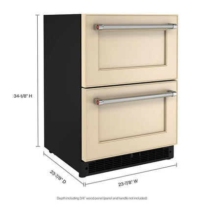 KITCHENAID KUDR204KPA 24"" Panel-ready Undercounter Double-drawer Refrigerator - Panel REA...