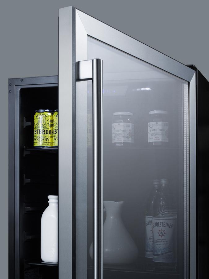 SUMMIT AL57G Built-in Undercounter Ada Compliant All-refrigerator With Glass DOO...