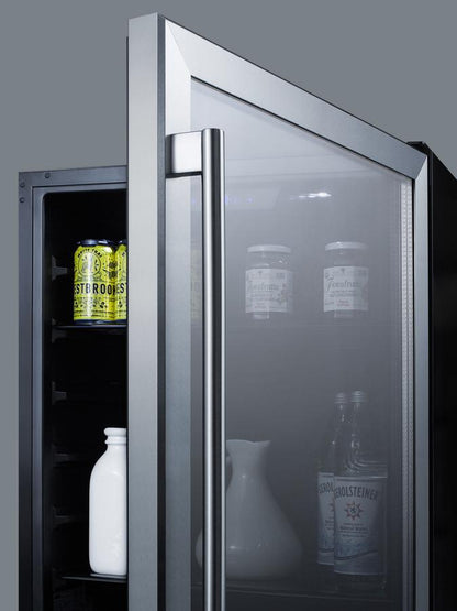 SUMMIT AL57G Built-in Undercounter Ada Compliant All-refrigerator With Glass DOO...