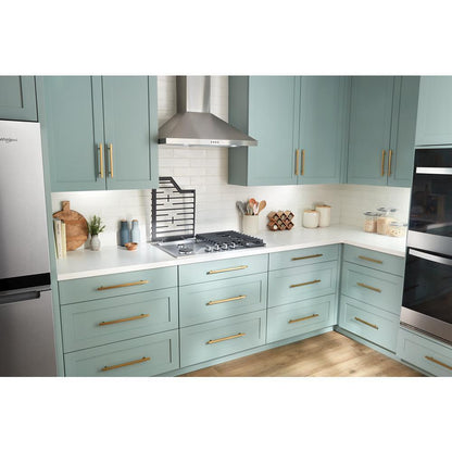 WHIRLPOOL WCGK7536PS Whirlpool 36-inch Gas Cooktop With 2-in-1 Hinged Grate To Griddle